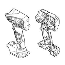 Hitachi 335-929 Housing (a).(b)set (green)