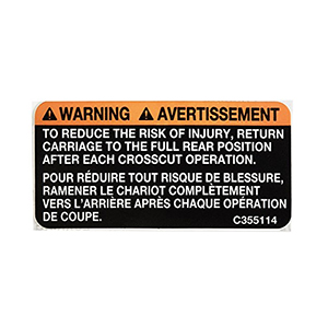 Hitachi 372617 Warning Label
