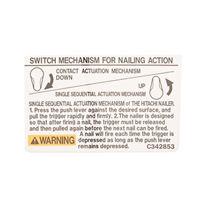 Hitachi 887751 Label