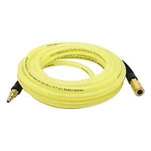 Interstate Pneumatics HU54-025H44BS 1/4 Inch x 25 ft Rhino PolyFlex Yellow Polyurethane Hose With 1/4 Inch Industrial (I/M Style) Brass Coupler and Steel Plug