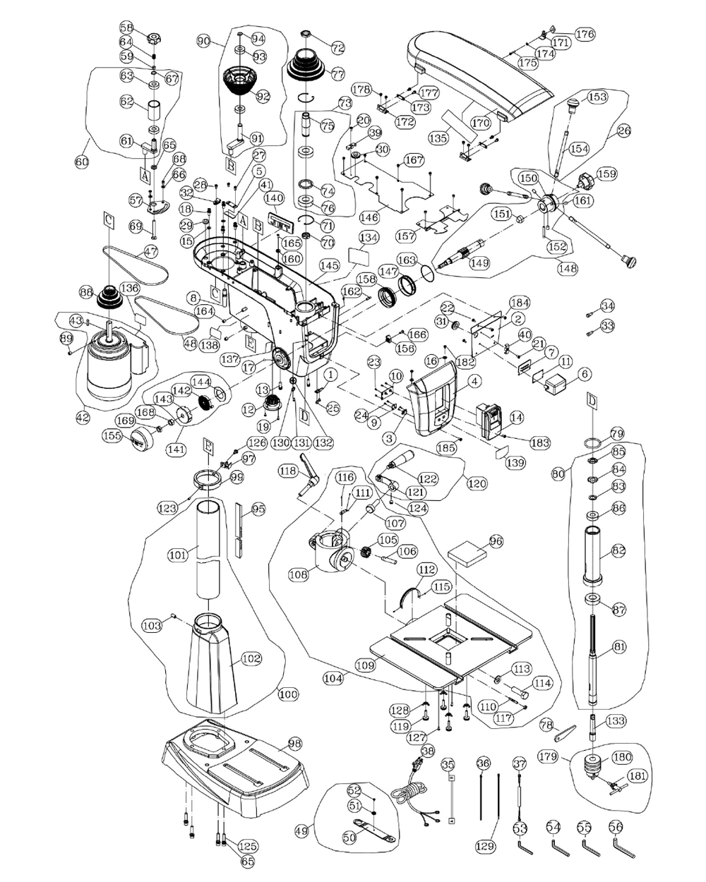Buy Jet JDP17(716300) 16speed Woodworking Drill Press Replacement