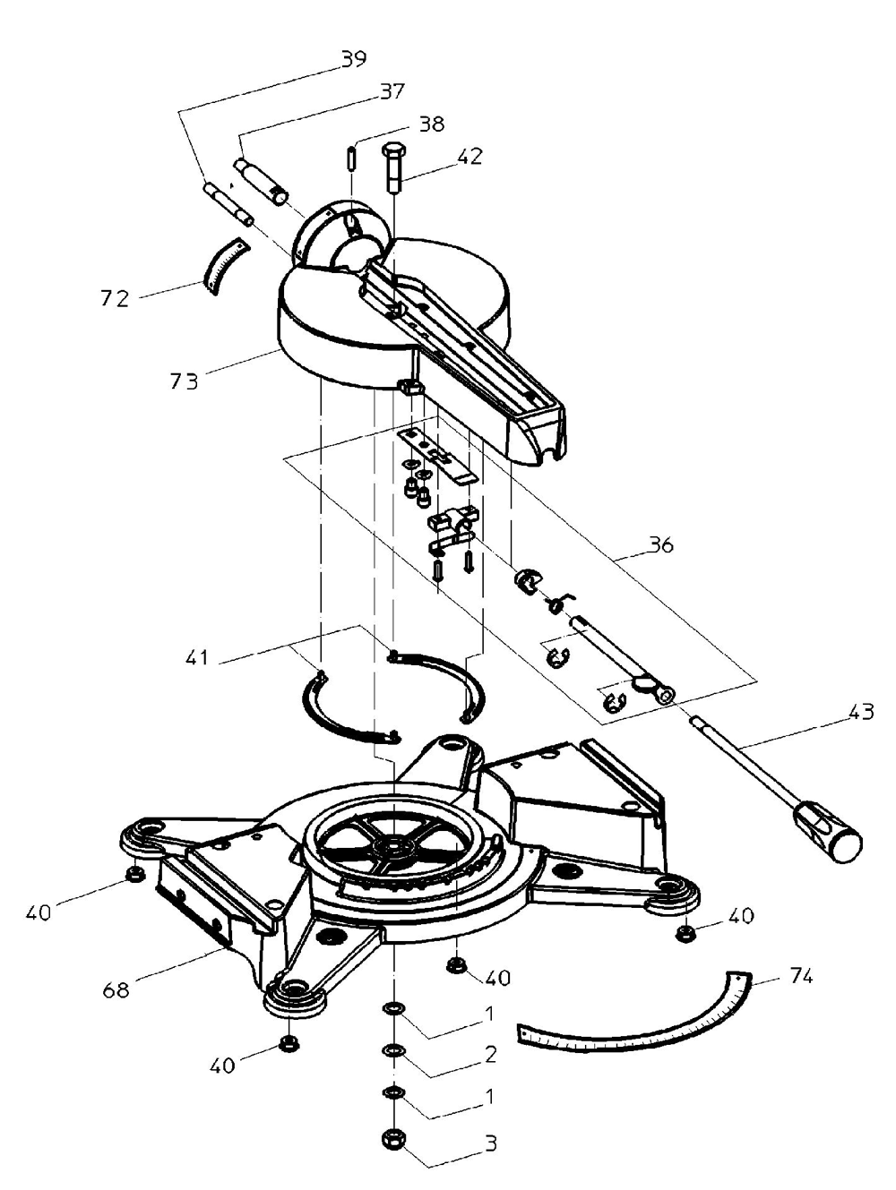 Metabo KGS255(010255004210) Parts List Metabo KGS255(010255004210