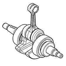 Makita 123748-8 Crank Shaft Ass