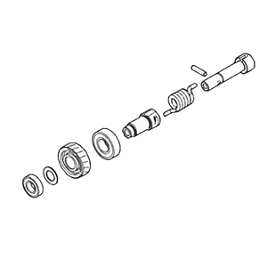 Makita 127641-8 Damper Shaft Assembly