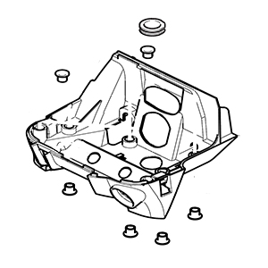 Makita 130-131-996 Carburetor Housing Blue Assy.
