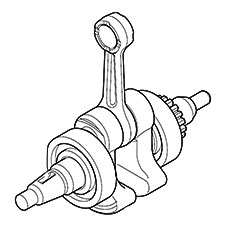 Makita 143043-0 Crank Shaft Cpl., EB7650TH