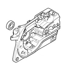 Makita 179-111-641 Crankcase Cl. Side Blue