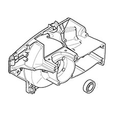 Makita 179-111-653 Crankcase M. Side Blue