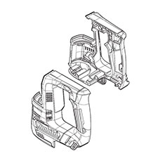Makita 183H75-3 Housing Set, RH02