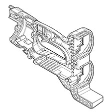 Makita 183J58-5 Handle Set, XAD03