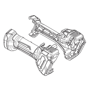 Makita 183R97-3 Handle Set, GAG10
