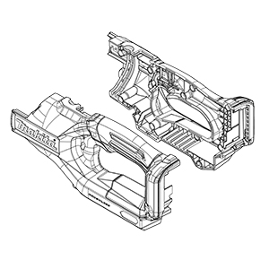 Makita 183S93-7 Handle Set, GAD01