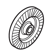 Makita 221481-7 Spiral Bevel Gear 37, RH01