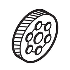 Makita 226626-2 Helical Gea 45, BPB180