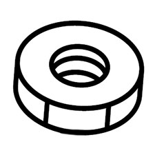 Makita 264024-2 Hex. Nut M5 2