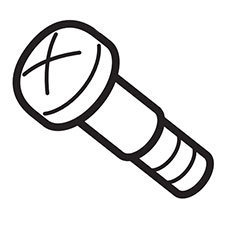 Makita 265115-2 Pan Head Screw M5, XSC02