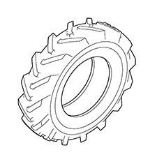 Makita 422159-7 Front Tire 430, XUC01