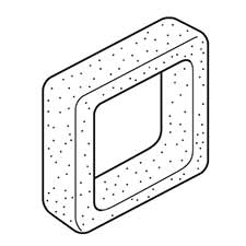 Makita 443168-3 Air Cleaner Plate Element, RBC201