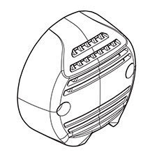 Makita 455357-8 Rear Cover, BTD044