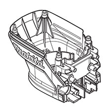 Makita 458051-1 Motor Housing, XRH07