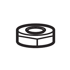 Makita HY00000527 Hex. Thin Nut M4, AF601