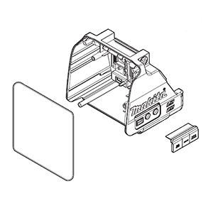 Makita SE00000809 Rear Cabinet Ass