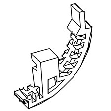 Makita TE00000019 Rear Foot L BCF201