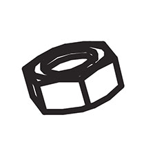 Makita TE00000143 Nut (M3), ML102