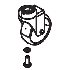 Makita W302004059 Caster 75X100, VC4710