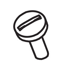 Milwaukee 05-81-0208 M3 X 6mm Pan Hd. Slotted Screw