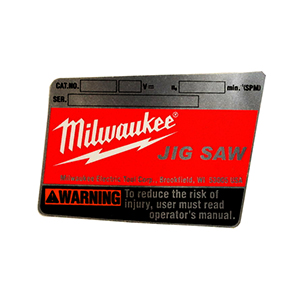 Milwaukee 12-20-1305 Service Nameplate Kit