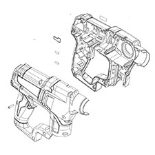 Milwaukee 14-34-0620 Handle Housing Assy. with Fuel Gauge