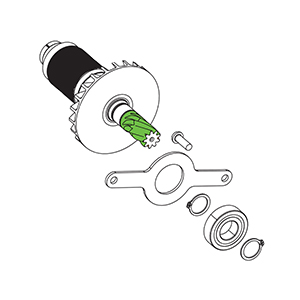 Milwaukee 16-07-0011 Assembled Motor Rotor