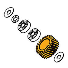 Milwaukee 32-60-6230 Idle Gear KIT/6232-20