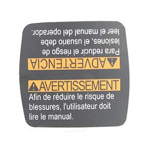 Milwaukee 10-20-2952 Warning Label