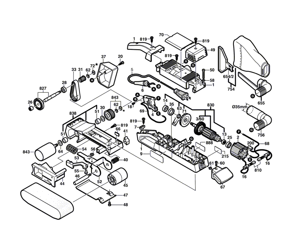 Bosch Pbs 75 Ae Parts List Bosch Pbs 75 Ae Repair Parts Oem Parts With Schematic Diagram