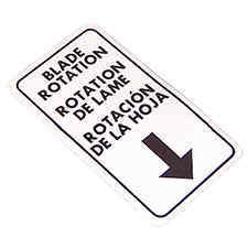 Ridgid 089110110900 Blade Rotation Labe