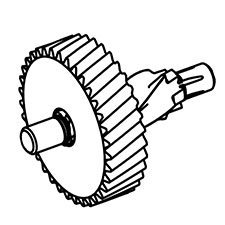 Ridgid 202412001 Assy Gear Shaft