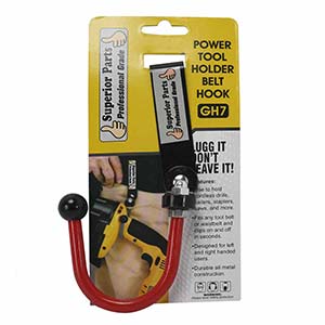Superior GH7 Hook Drill / Power Tool Holder with Metal Clip Belt Replaces Bigg Lugg BL1